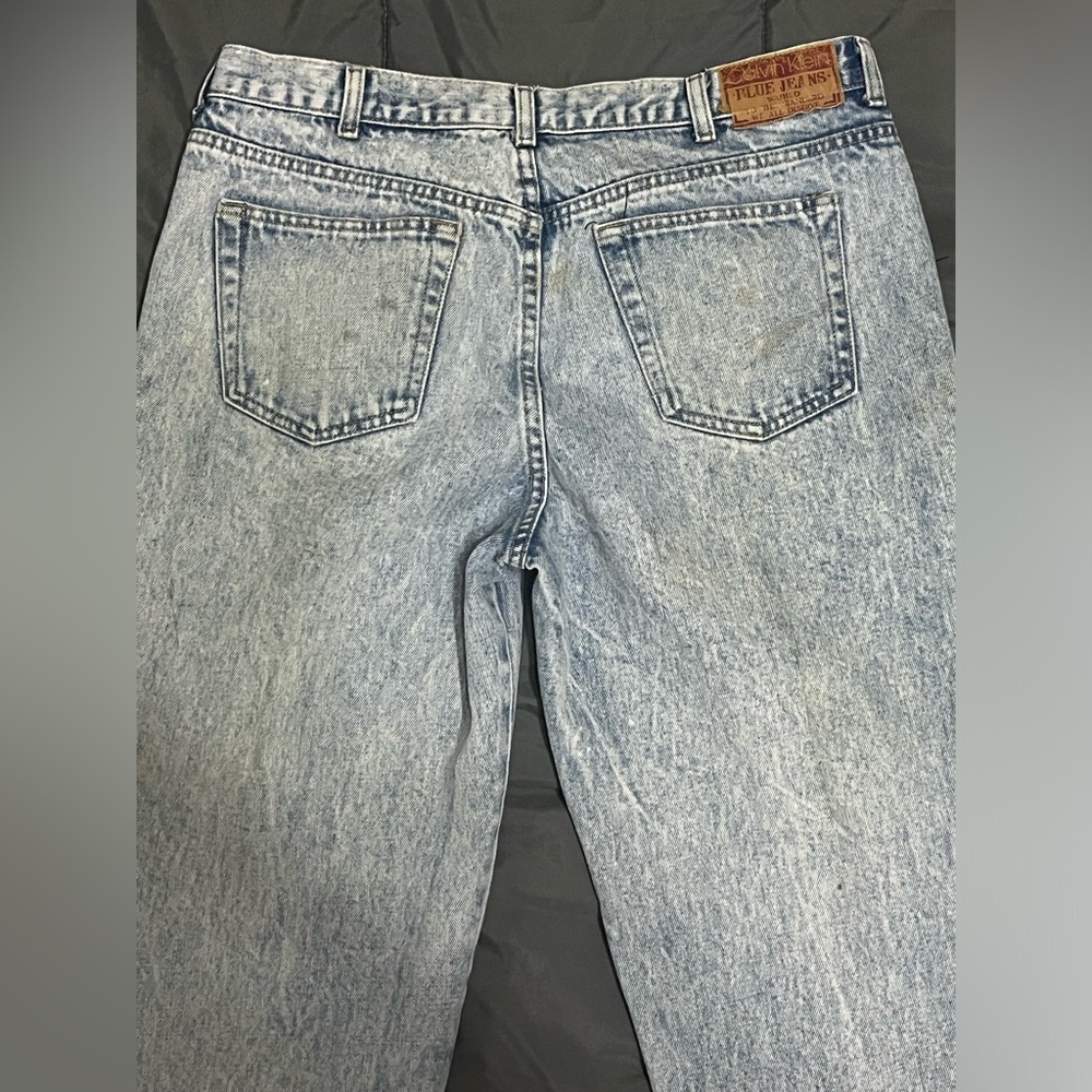 Vintage 80s 90s Calvin Klein Acid Wash USA Cotton Jeans - Picture 8 of 13
